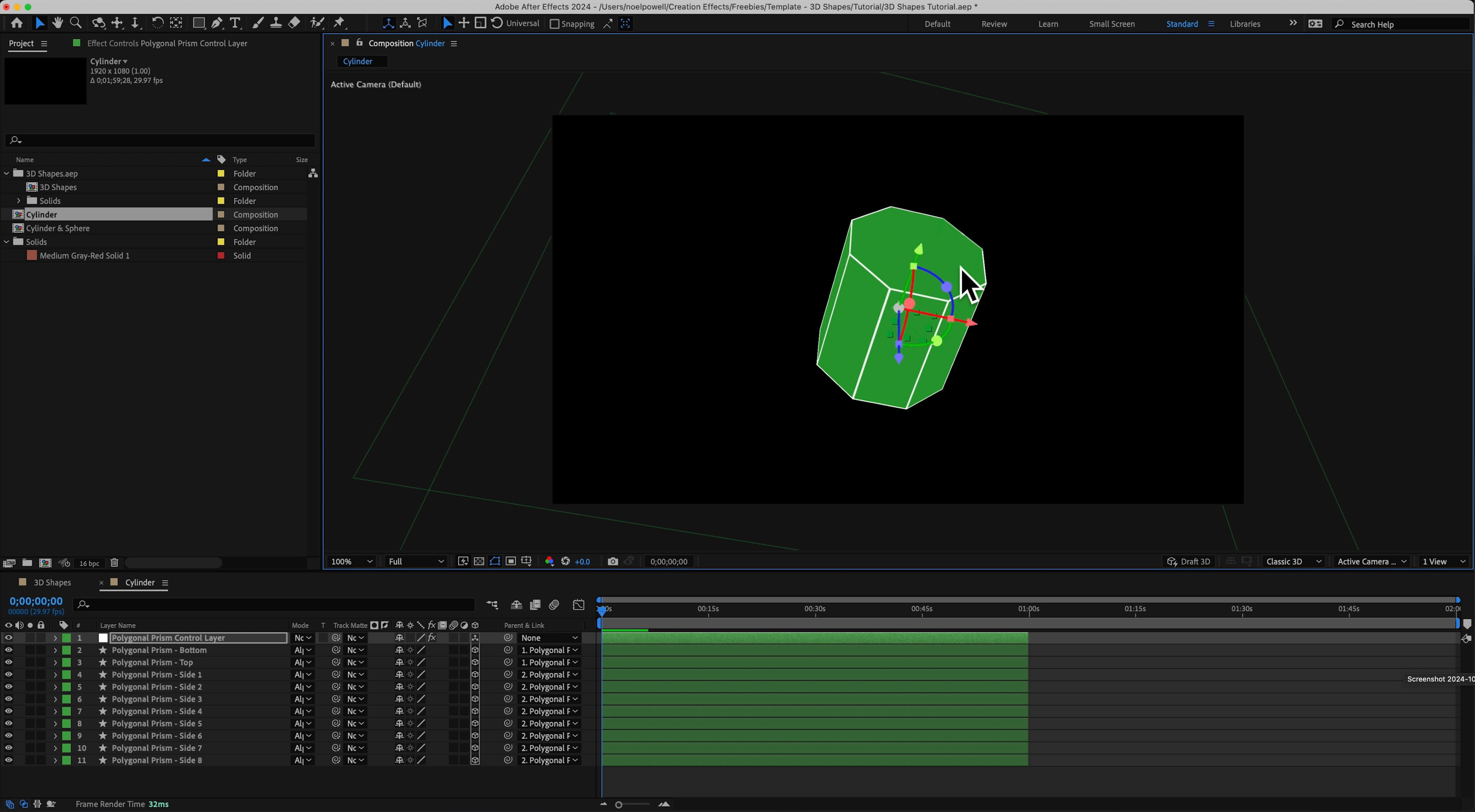 Free Template 3D Shapes Creation Effects